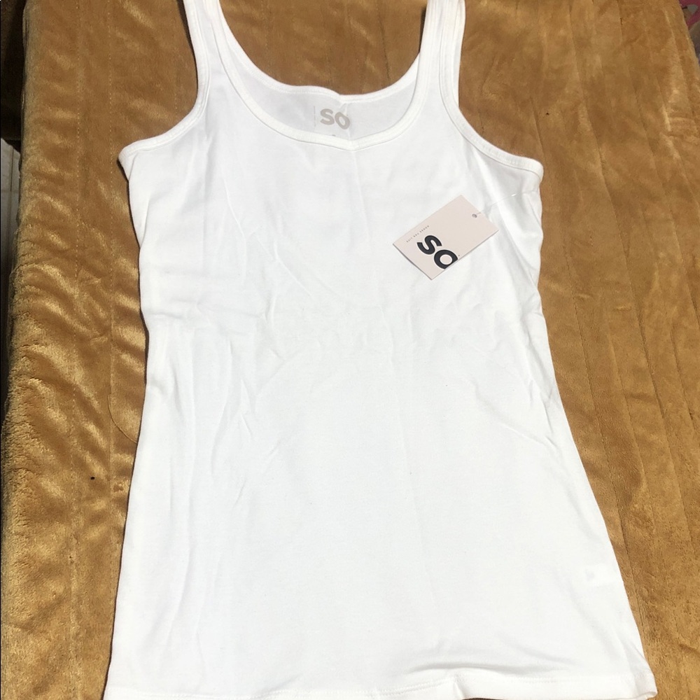 SO Women's Classic White Tank Top